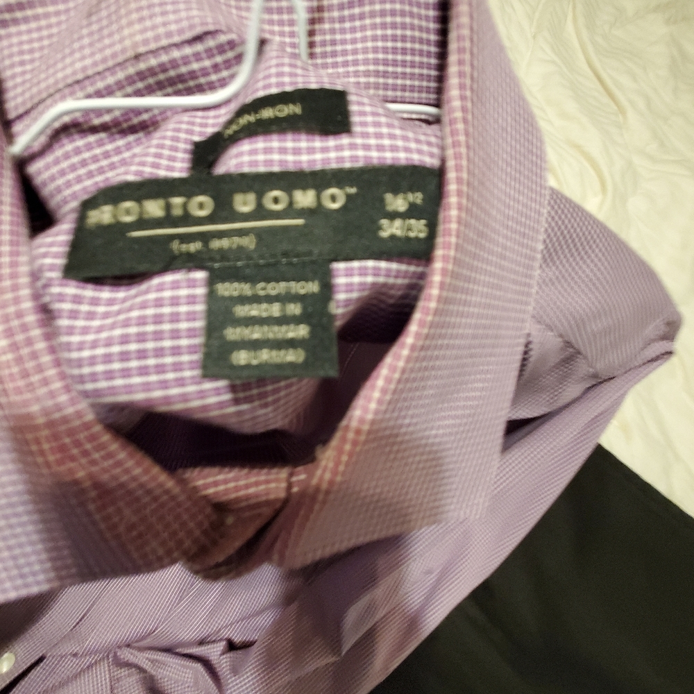Men's purple Pronto Uomo dress shirt